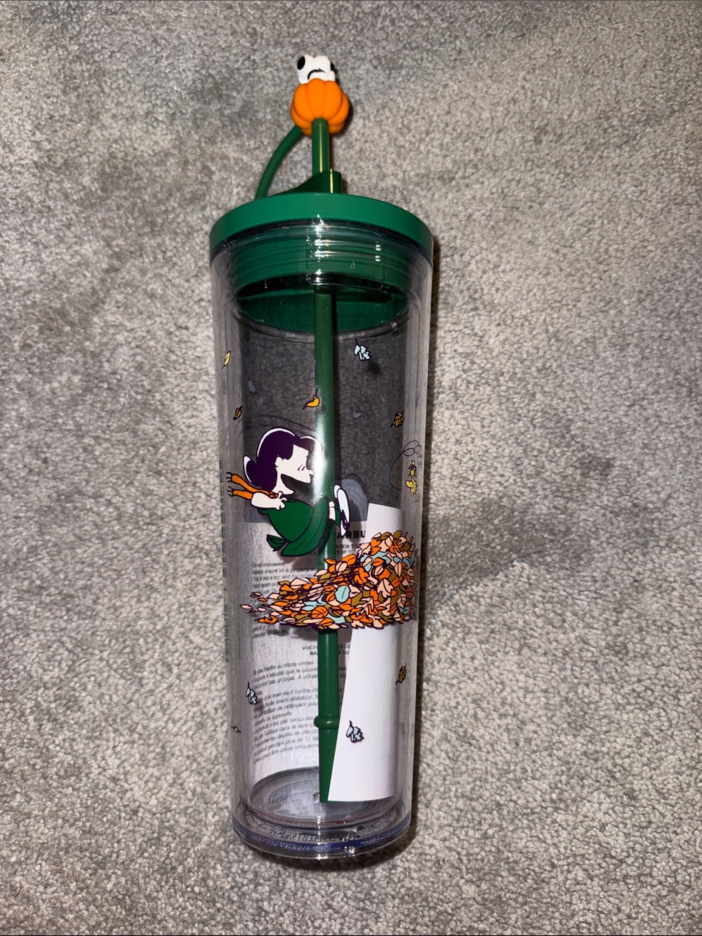 Starbucks x peanuts snoopy cold tumbler